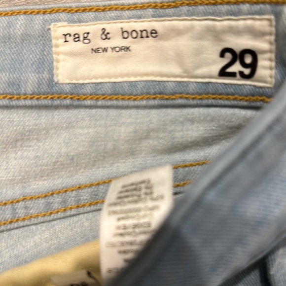 Rag and Bone Dre Low Rise Slim Boyfriend Distressed Jeans Edgewater Size 29 - Picture 4 of 14